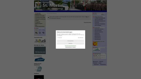 Website Screenshot: Gemeindeamt St Martin am St. Martam Tennengebirge RiS-Kommunal - Gemeinde St. Martin am Tennengebirge - Aktivdorf - Startseite - Date: 2023-06-26 10:20:38