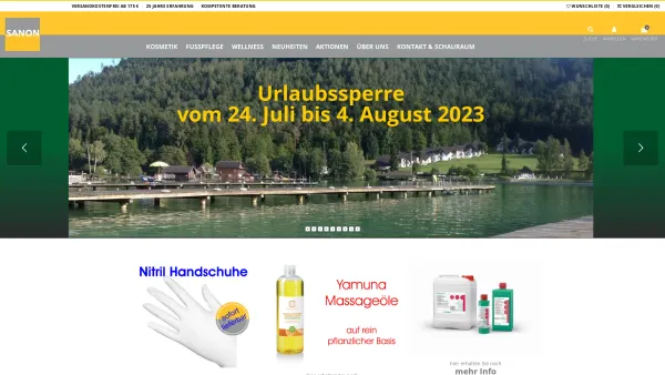 Website Screenshot: SANON Sun One Handels GmbH - Kosmetik- und Fußpflegegeräte und Zubehör - Date: 2023-06-26 10:20:38