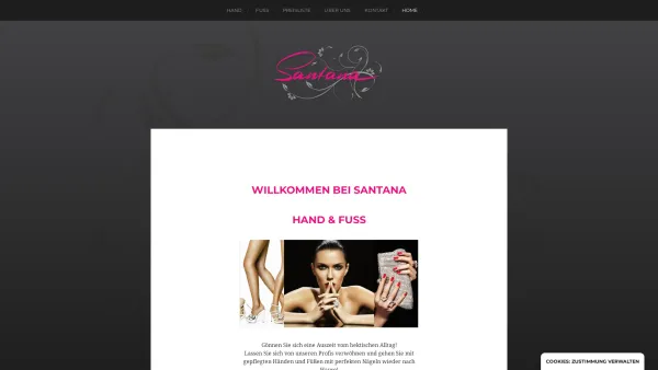 Website Screenshot: auf der Webseite von Santana cosmetics - Home | Alessandro Int. - Nagelstudio Santana - Date: 2023-06-26 10:20:38