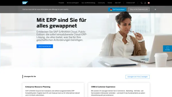 Website Screenshot: SAP Österreich GmbH - Unternehmenssoftware | Kaufmännische Software | SAP - Date: 2023-06-26 10:20:38