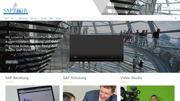 Website Screenshot: SAPPHIR IT & Management Training GmbH - SAPPHIR IT & Management Training GmbH - Start - Date: 2023-06-26 10:20:38