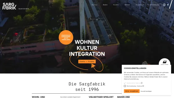 Website Screenshot: Sargfabrik Verein für Integrative Lebensgestaltung - Sargfabrik Wien | Sargfabrik - Date: 2023-06-14 10:44:57