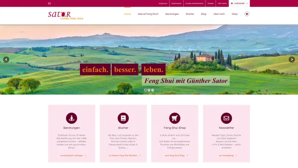 Website Screenshot: Günther Sator GmbH - Living Feng Shui - Günther Sator - Date: 2023-06-26 10:20:38