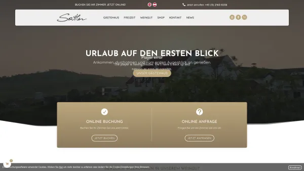 Website Screenshot: Pension-Weingut-Seeblick-Fam.SATTLER - Weingut - Gästehaus zum Seeblick *** | - Date: 2023-06-26 10:20:41