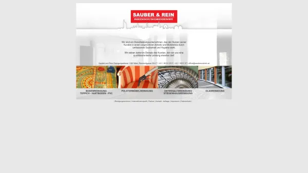 Website Screenshot: Teppich-Trockenreinigung Sauber u Sauber und Re Teppich Reinigung - Reinigungsservice - Date: 2023-06-14 10:44:57