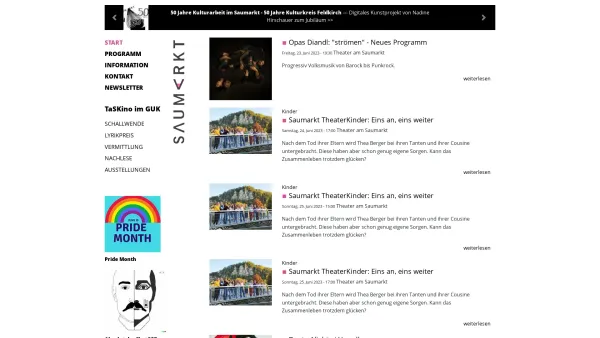Website Screenshot: Theater am Saumarkt - start | Saumarkt - Date: 2023-06-26 10:20:41