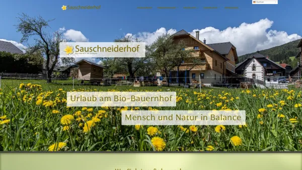 Website Screenshot: Sauschneideralm & Sauschneiderhof - Sauschneiderhof, Urlaub am Bauernhof - Date: 2023-06-14 10:44:57