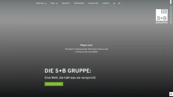 Website Screenshot: S+B Gruppe AG - Startseite - S + B Gruppe - Date: 2023-06-26 10:20:41