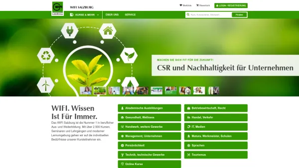 Website Screenshot: Wirtschaftsförderungsinstitut WIFI Salzburg - WIFI Salzburg | Wissen Ist Für Immer | WIFI Salzburg - Date: 2023-06-15 16:02:34