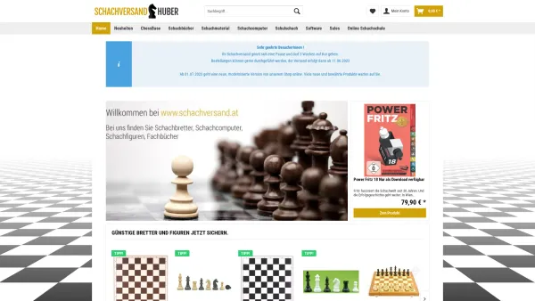 Website Screenshot: Schachversand Huber - Schachversand Huber - Date: 2023-06-14 10:44:57