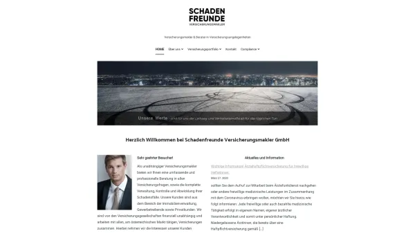 Website Screenshot: Schadenfreunde Versicherungsmakler GmbH - Versicherungsmakler & Berater in Versicherungsangelegenheiten - Date: 2023-06-14 10:44:57