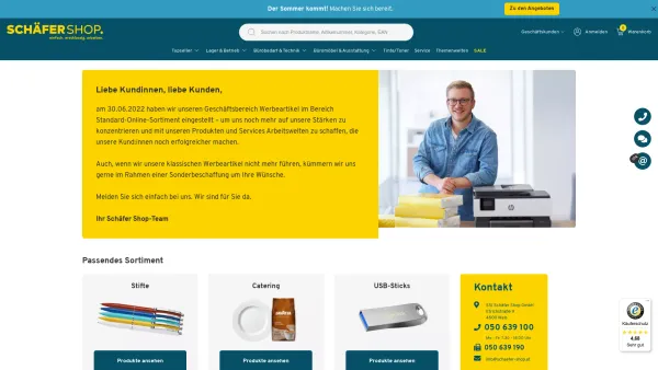 Website Screenshot: SSI SCHÄFER SHOP Werbeartikel GmbH - Werbeartikel günstig kaufen | Schäfer Shop - Date: 2023-06-15 16:02:34