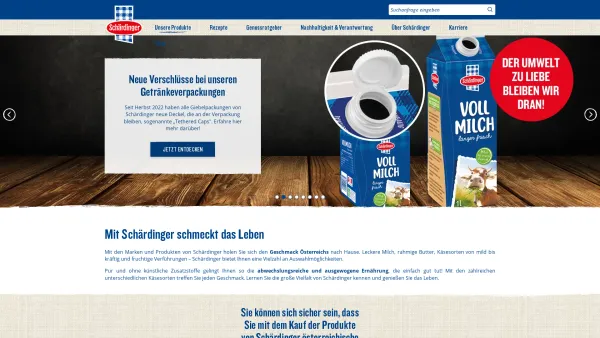 Website Screenshot: Berglandmilch reg. Gen.mbH - Der Geschmack Österreichs | Schärdinger - Date: 2023-06-26 10:20:44