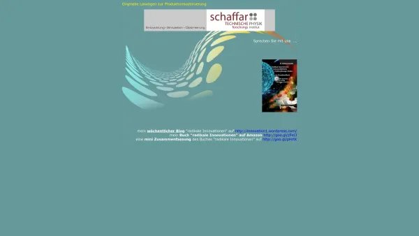 Website Screenshot: Forschungsinstitut für technische Physik - Schaffar -Technische Physik - Date: 2023-06-26 10:20:44