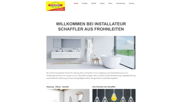 Website Screenshot: Schaffler GesmbH - Willkommen bei Ihrem HLS-Experten - Installateur Schaffler Frohnleiten - Date: 2023-06-26 10:20:44