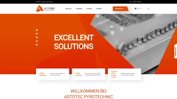 Website Screenshot: Schaffler amp Co - ASTOTEC Pyrotechnic Solutions - Startseite - Date: 2023-06-26 10:20:44