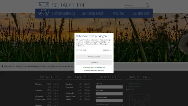 Website Screenshot: Gemeinde-Schalchen Bezirk Braunau Oberösterreich - Schalchen - GEM2GO WEB - Startseite - Date: 2023-06-26 10:20:44