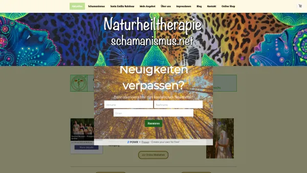 Website Screenshot: Sonia Emilia RainbowWoman - Traditionelle schamanische Wege der Kraft und Selbstheilung - schamanismus.net - Date: 2023-06-26 10:20:44