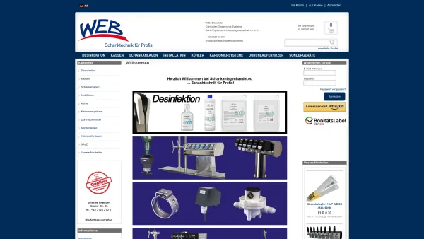 Website Screenshot: Blaschitz Schankanlagen, Drink Equipment GmbH - Schankanlagenhandel - Date: 2023-06-26 10:20:43