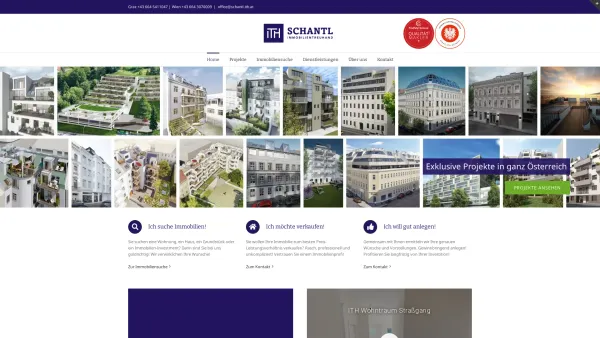 Website Screenshot: Schantl ITH Immobilientreuhand - Schantl ITH Immobilientreuhand | TOP Qualitätsmakler | Wien & Graz - Date: 2023-06-26 10:20:44