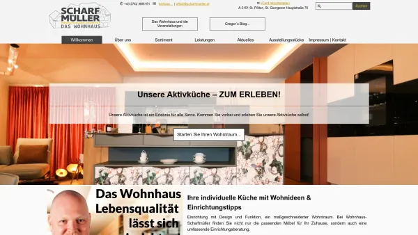 Website Screenshot: Einrichtungsstudio Scharfmüller Ges.m.b.H.&CoKG - Wie plane ich am besten eine Küche? | Das Wohnhaus - Date: 2023-06-26 10:20:44