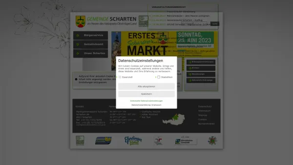 Website Screenshot: Gemeindeamt Gemeinde Scharten www.scharten.at - Scharten - GEM2GO WEB - Startseite - Date: 2023-06-14 10:45:00