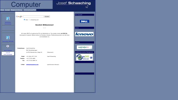 Website Screenshot: bei Josef Schasching EDV Dienstleistungen! - Willkommen bei Josef Schasching EDV Dienstleistungen! - Date: 2023-06-26 10:20:44
