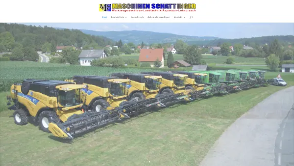 Website Screenshot: Maschinen Schattinger - Roland Schattinger | Werkzeugmaschinen-Landtechnik-Reparatur-Lohndrusch - Date: 2023-06-26 10:20:47