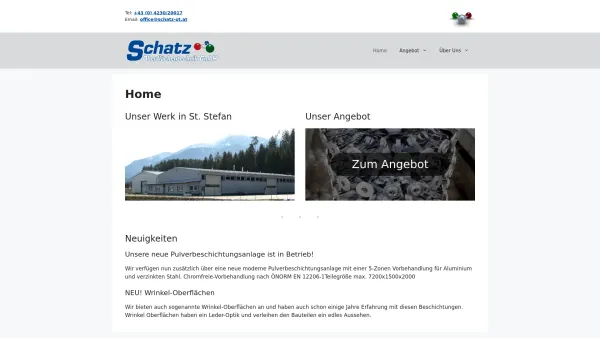 Website Screenshot: Schatz Oberflächentechnik GmbH - Schatz Oberflächentechnik GmbH - Date: 2023-06-26 10:20:47