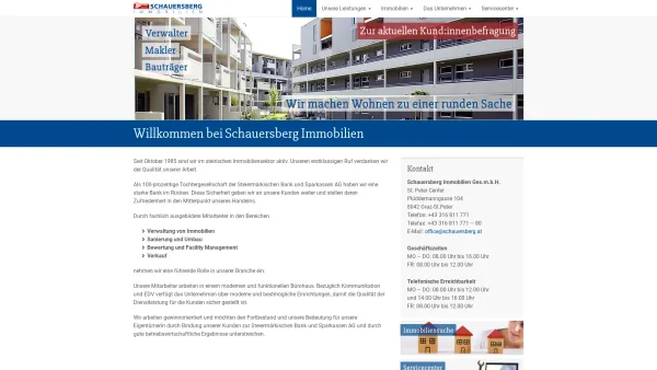 Website Screenshot: Schauersberg Immobilien Ges.m.b.H. - Schauersberg Immobilien | Verwalter | Makler | Bauträger - Date: 2023-06-26 10:20:47