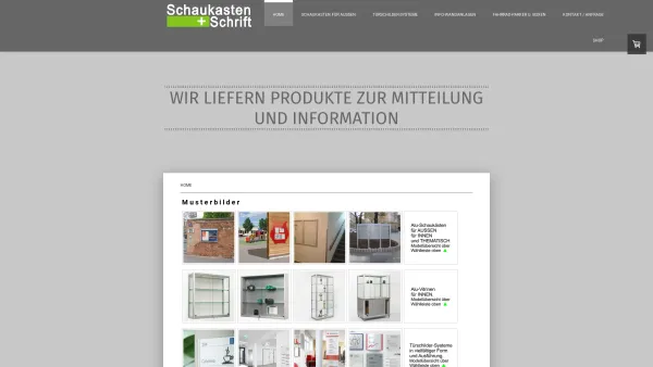Website Screenshot: Schaukasten+Schrift Schaukästen und Schilder-Systeme, Objektausstattung - Die Firma für Schaukästen - Renate Koerber - Date: 2023-06-15 16:02:34