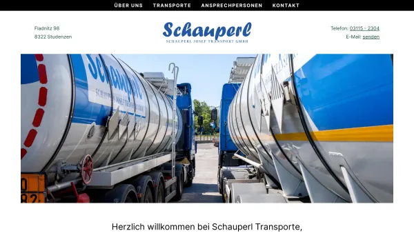 Website Screenshot: Josef Schauperl Güterbeförderungen GmbH - Schauperl Josef Transport GmbH - Ihr zuverlässiger Speditions-Partner - Date: 2023-06-26 10:20:47