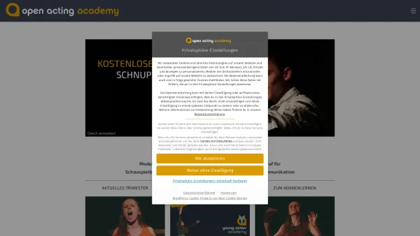 Website Screenshot: Open Acting Academy Konservatorium für Schauspiel - Open Acting Academy - Konservatorium für Schauspiel - Date: 2023-06-15 16:02:34