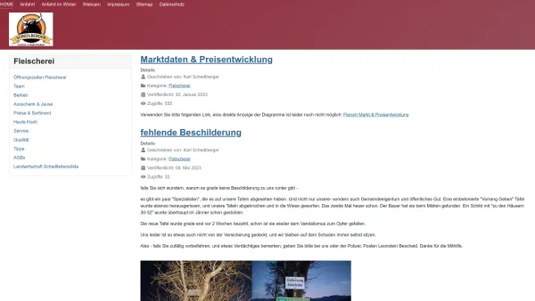 Website Screenshot: Fleisch und Wurstwaren Karl Schedlberger jun. - HOME - Date: 2023-06-26 10:20:47