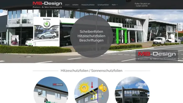 Website Screenshot: Helmut Index of - Scheiben­folien, Beschriftungen - MB-Design Folien- und Werbetechnik - Date: 2023-06-26 10:20:47