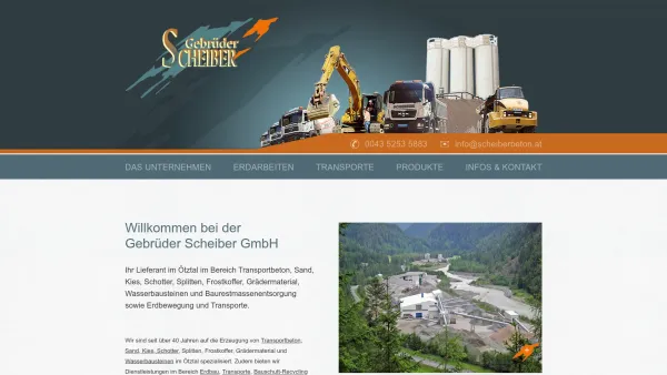Website Screenshot: Gebr. Scheiber GmbH - Gebrüder Scheiber GmbH | Längenfeld - Ötztal - Date: 2023-06-15 16:02:34