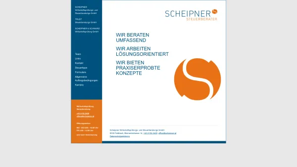 Website Screenshot: Scheipner Erwin G Unbenanntes Dokument - Scheipner Wirtschaftsprüfungs- und Steuerberatungs GmbH - Home - Date: 2023-06-26 10:20:47