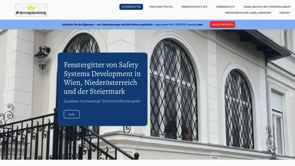 Website Screenshot: SSD Safety Systems Development GmbH - Scherengitter von Safety Systems Development in Wien, Niederösterreich und der Steiermark - Date: 2023-06-26 10:20:50