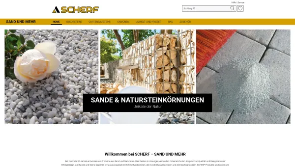 Website Screenshot: Scherf Sand und mehr - SCHERF - Sand und Mehr - Date: 2023-06-26 10:20:50