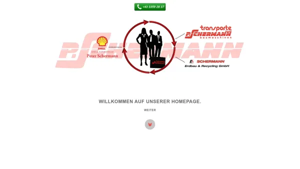 Website Screenshot: P.Schermann Transport und Baumaschinen schermann_index - Schermann Transporte - Date: 2023-06-26 10:20:50
