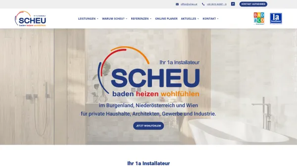 Website Screenshot: SCHEU GmbH - Scheu GmbH | Ihr 1a Installateur Profi für Wien, Niederösterreich und das Burgenland - Date: 2023-06-15 16:02:34