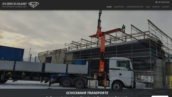 Website Screenshot: Schickmair Transporte GmbH & Co KG - Schickmair Transporte GmbH & Co KG aus Mauthausen in Oberösterreich - Date: 2023-06-26 10:26:43
