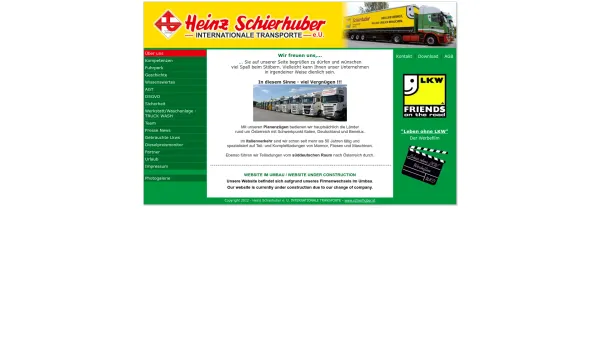 Website Screenshot: Josef Schierhuber Ges.m.b.H. - Internationale Transporte - Heinz Schierhuber e. U. - Ueber uns - Date: 2023-06-15 16:02:34
