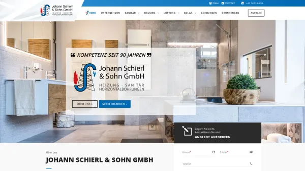 Website Screenshot: Johann Schierl & Sohn Ges.m.b.H. - Johann Schierl & Sohn GmbH | Heizung - Sanitär - Horizontalbohrungen - Date: 2023-06-26 10:20:50