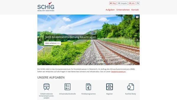 Website Screenshot: Schieneninfrastruktur-Dienstleistungsgesellschaft m.b.H. SCHIG mbH - SCHIG mbH - Date: 2023-06-26 10:20:50