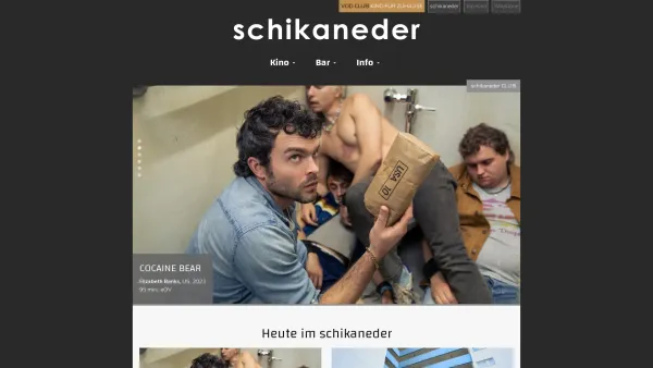 Website Screenshot: Schikaneder Future Cinema - schikaneder - Kino • Bühne • Bar - Website - Date: 2023-06-15 16:02:34