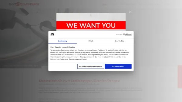 Website Screenshot: Schilchegger Kurt GmbH & Co KG - Elektrotechnik Schilchegger, Eben | Ihr Partner für Elektrotechnik - Date: 2023-06-26 10:20:50