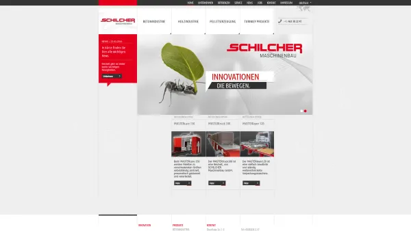 Website Screenshot: Schilcher - Schilcher Maschinenbau : Innovationen die bewegen : Betonindustrie : Holzindustrie - Date: 2023-06-26 10:20:50