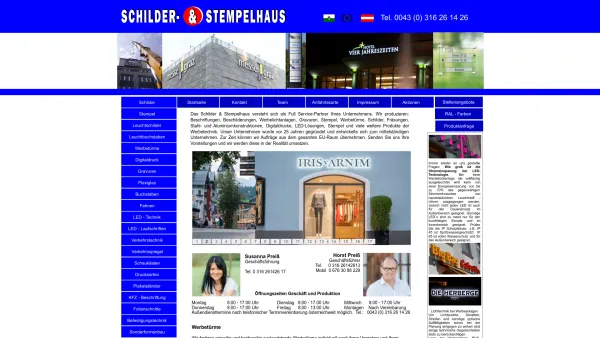 Website Screenshot: Schilder & Stempelhaus - Schilder & Stempelhaus Reklameanlagen - Date: 2023-06-26 10:20:50
