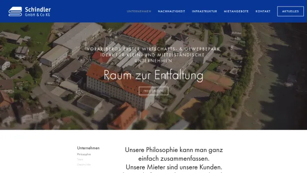 Website Screenshot: Wirtschafts und Gewerbepark Schindler KG Kennelbach - www.schindler-kg.at - Date: 2023-06-26 10:20:50